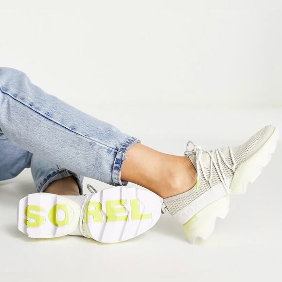 Sorel Kinetic Impact Lace Up Athletic Sneakers in Dark Stone/Moon Stone Beige 10 - Picture 2 of 12